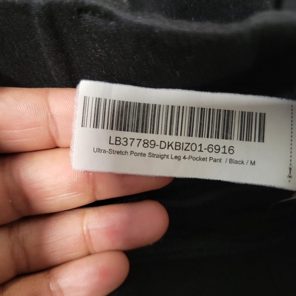 Quince Black Ultra Strech Ponte Straight Leg 4 Pcoket Business Casual Pants M - Picture 4 of 7